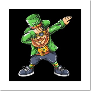 St Patricks Day Dabbing Leprechaun Boys Kids Men Dab Youth Posters and Art